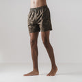 Dark Olive Camo - Front - Born Rich Mens Persie Camo Swim Shorts