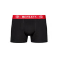 Black - Pack Shot - Henleys Mens Primas Boxer Shorts (Pack of 3)