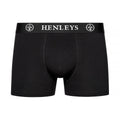 Black - Side - Henleys Mens McBlacken Boxer Shorts (Pack of 5)
