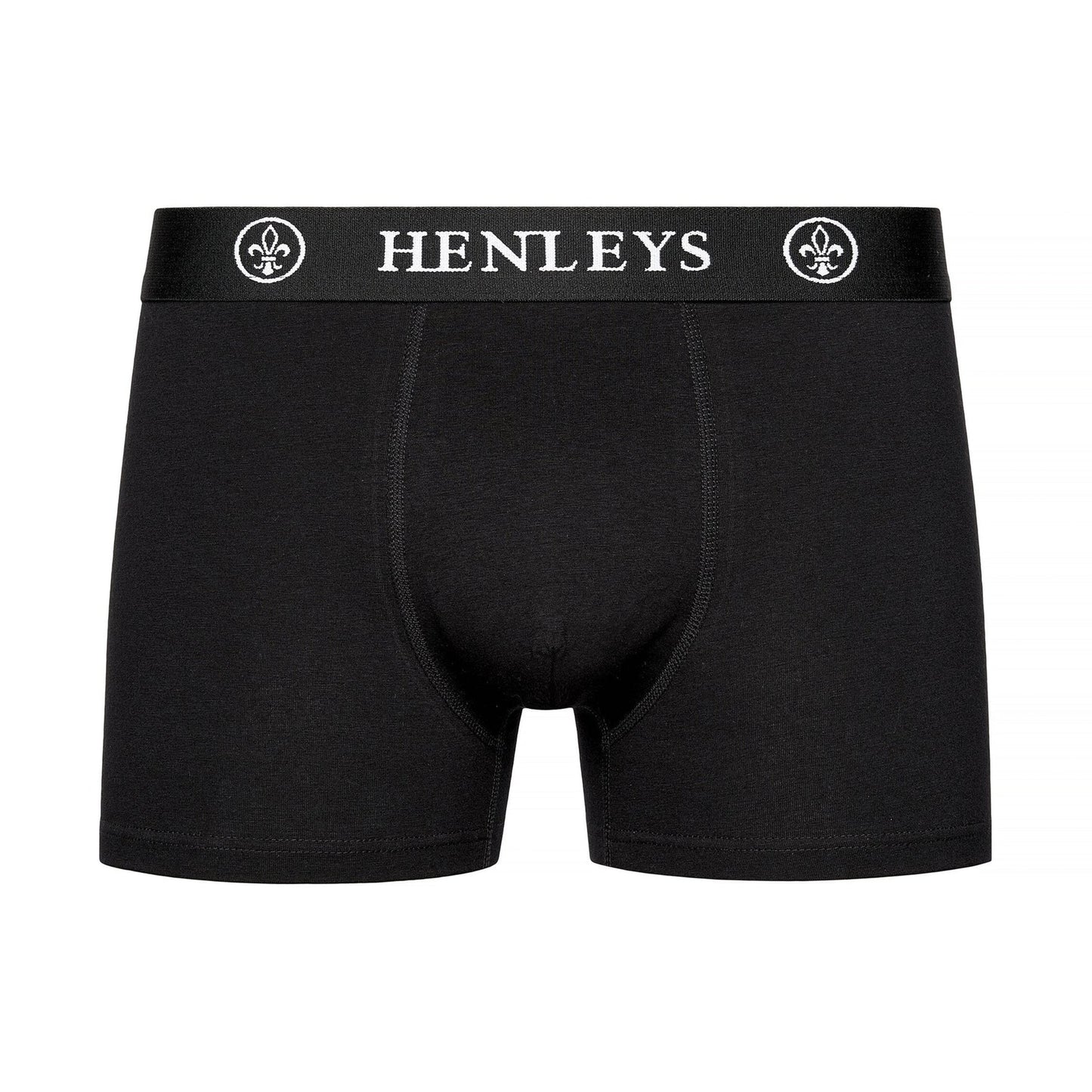 Black - Side - Henleys Mens McBlacken Boxer Shorts (Pack of 5)