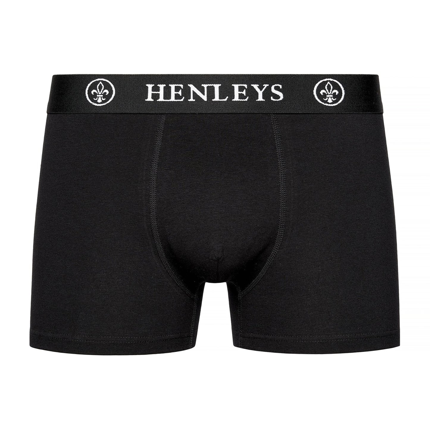 Black - Side - Henleys Mens McBlacken Boxer Shorts (Pack of 7)