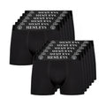 Black - Front - Henleys Mens McBlacken Boxer Shorts (Pack of 12)