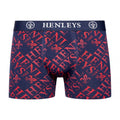 Navy - Lifestyle - Henleys Mens Rutling Assorted Designs Boxer Shorts (Pack of 5)