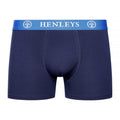 Navy - Pack Shot - Henleys Mens Rutling Assorted Designs Boxer Shorts (Pack of 5)