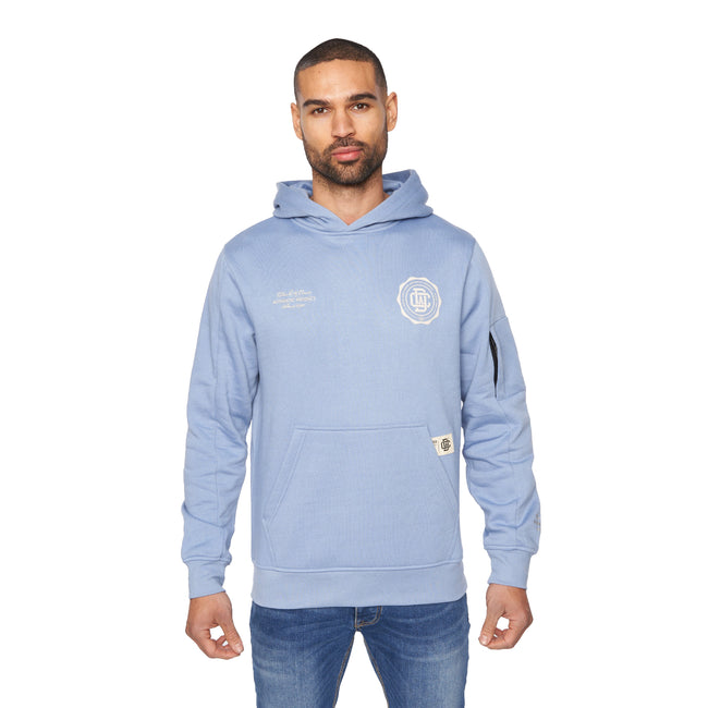Blue - Front - Duck and Cover Mens Keyaan Hoodie