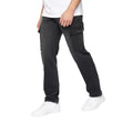 Black Wash - Back - Crosshatch Mens Kremtap Cargo Jeans