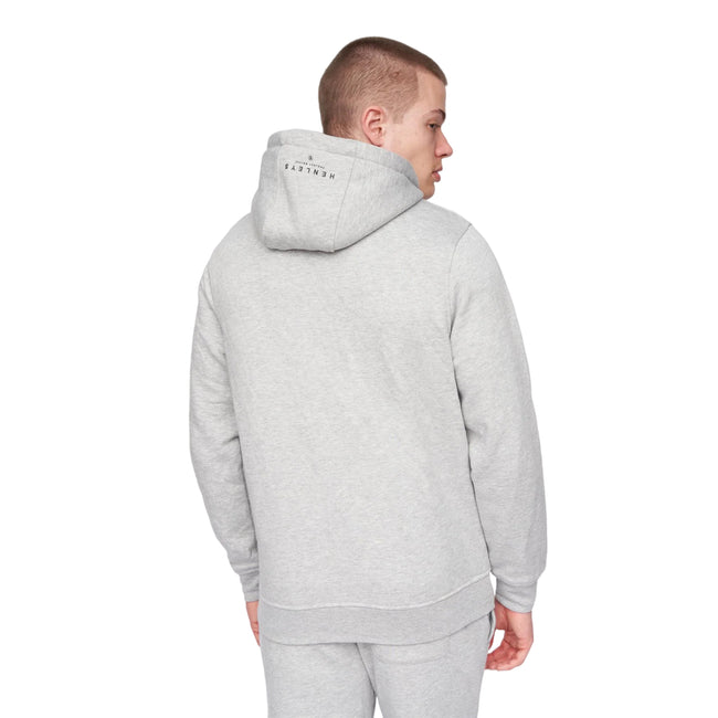 Grey Marl - Back - Henleys Mens Curveball Hoodie