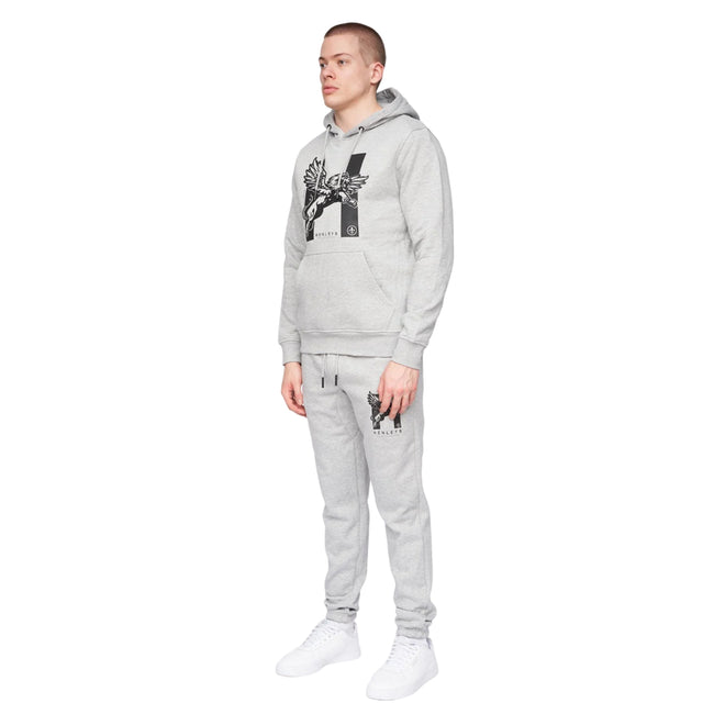 Grey Marl - Side - Henleys Mens Curveball Hoodie