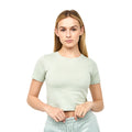 Grey Marl - Side - Juice Womens-Ladies Tilly Crop T-Shirt