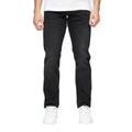 Black Wash - Front - Crosshatch Mens Cadman Straight Jeans