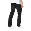 Black Wash - Back - Crosshatch Mens Cadman Straight Jeans
