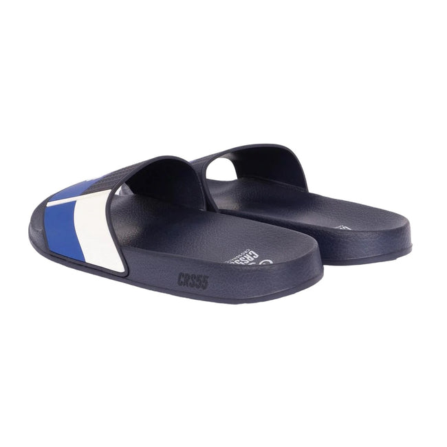 Blue - Back - Crosshatch Mens Rentrays Sliders