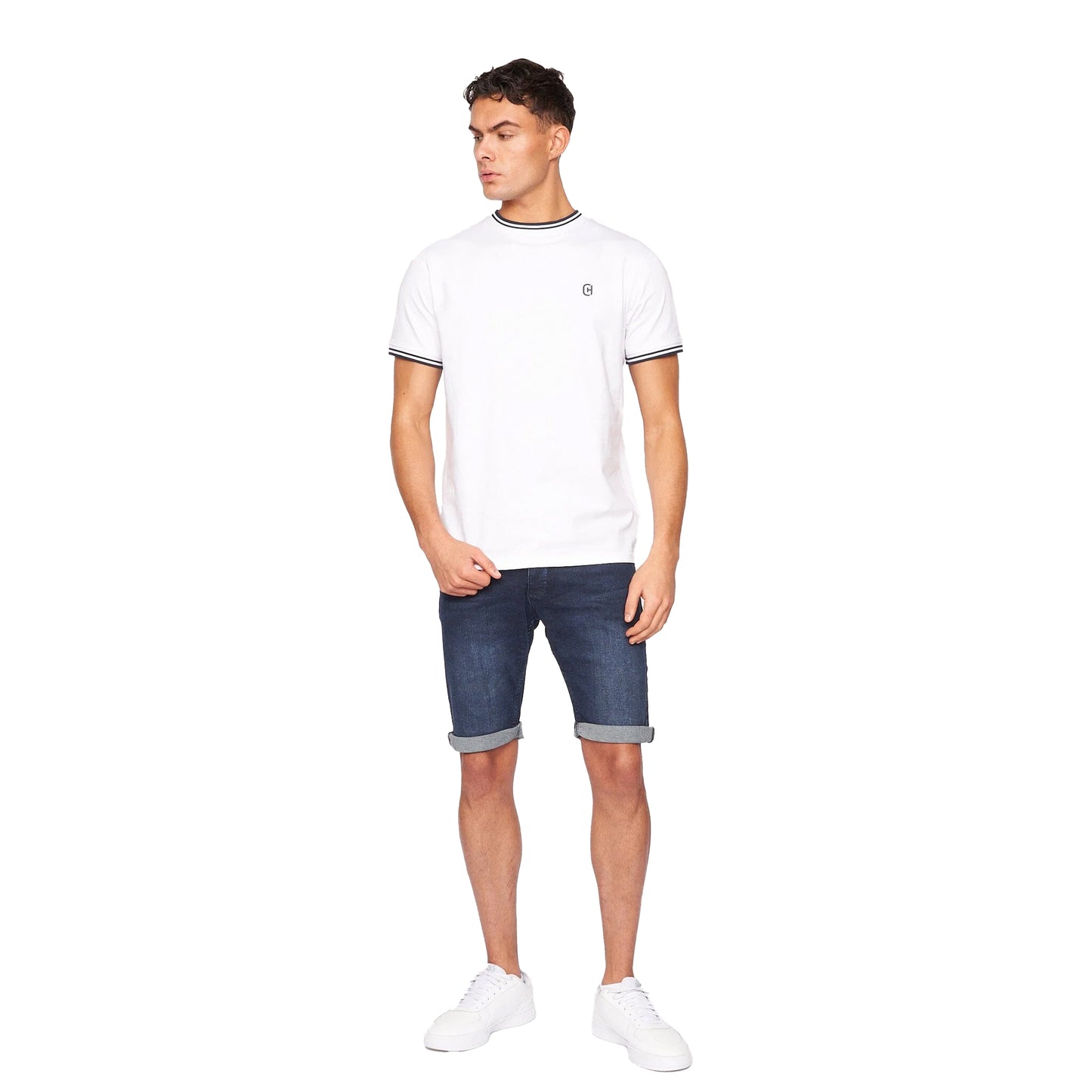 White - Lifestyle - Crosshatch Mens Loader T-Shirt