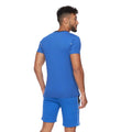Blue - Back - Crosshatch Mens Rentrays T-Shirt & Shorts Set