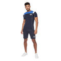 Navy - Side - Crosshatch Mens Rentrays T-Shirt & Shorts Set