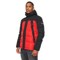 Black-Red - Front - Kings Will Dream Mens Deyton Colour Block Short Puffer Jacket