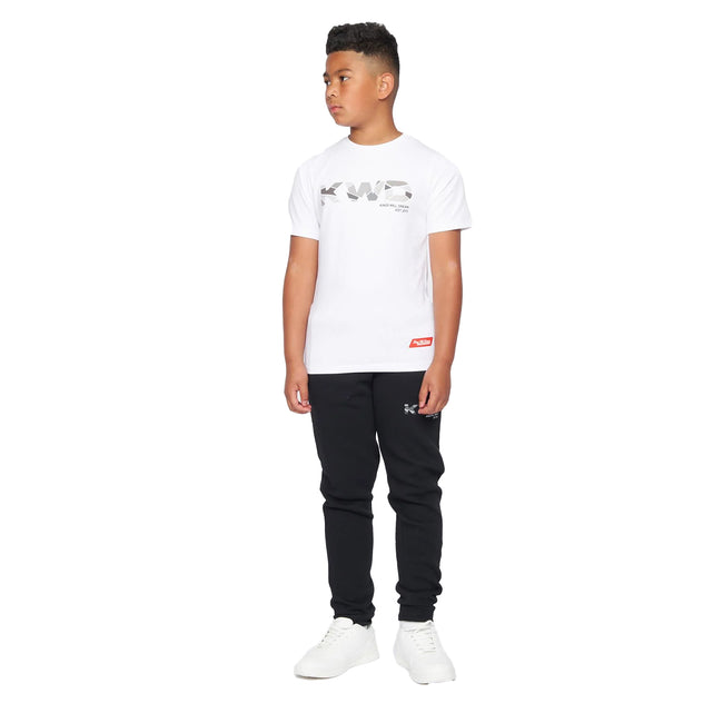 Optic White-Grey - Pack Shot - Kings Will Dream Boys Fracture Reflective Detail T-Shirt