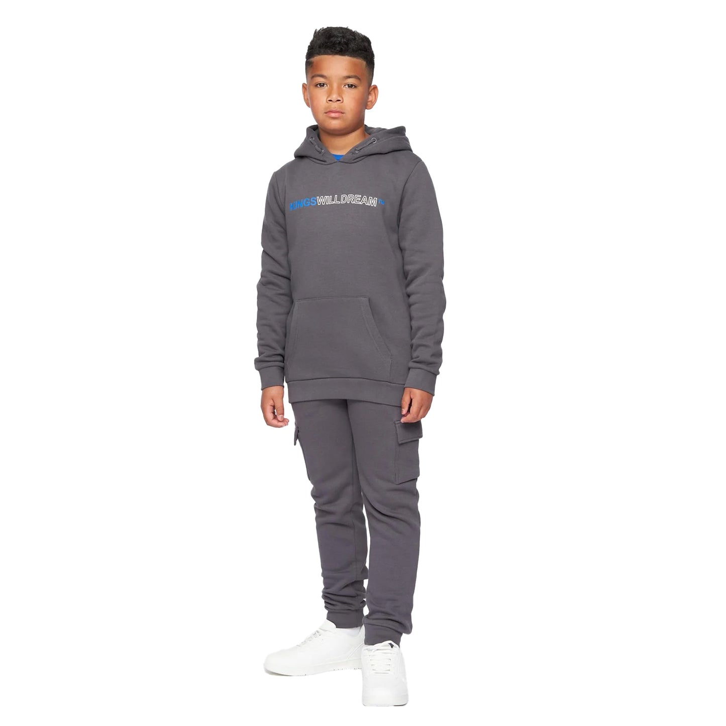 Asphalt-Blue-White - Side - Kings Will Dream Boys Quinn Hoodie