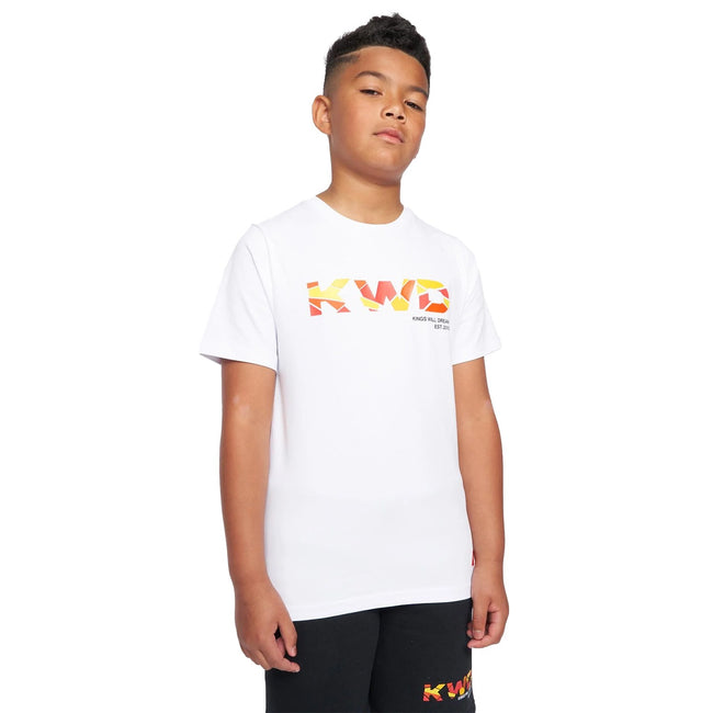 Optic White-Orange - Front - Kings Will Dream Boys Fracture Hoodie