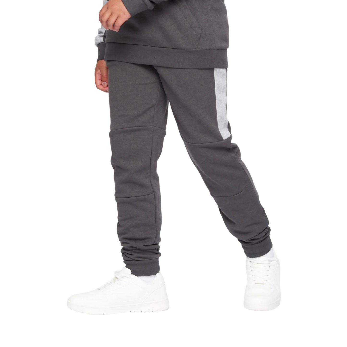 Asphalt-Grey Marl - Side - Kings Will Dream Boys Merton Hoodie And Joggers Set