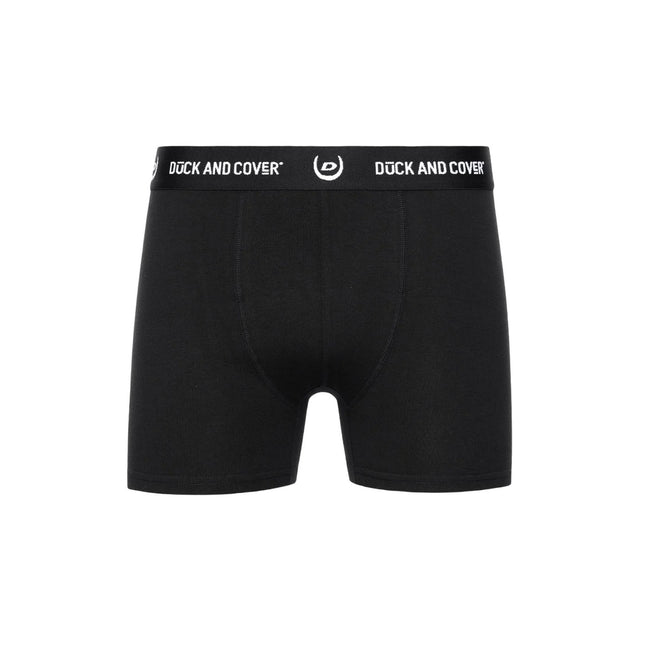 Black - Back - Duck and Cover Mens Anvilli Boxer Shorts (Pack of 7)
