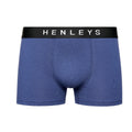 Blue - Front - Henleys Mens Inky Boxer Shorts (Pack of 3)