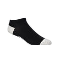 Black - Back - Crosshatch Mens Vitalblack Trainer Socks (Pack of 5)