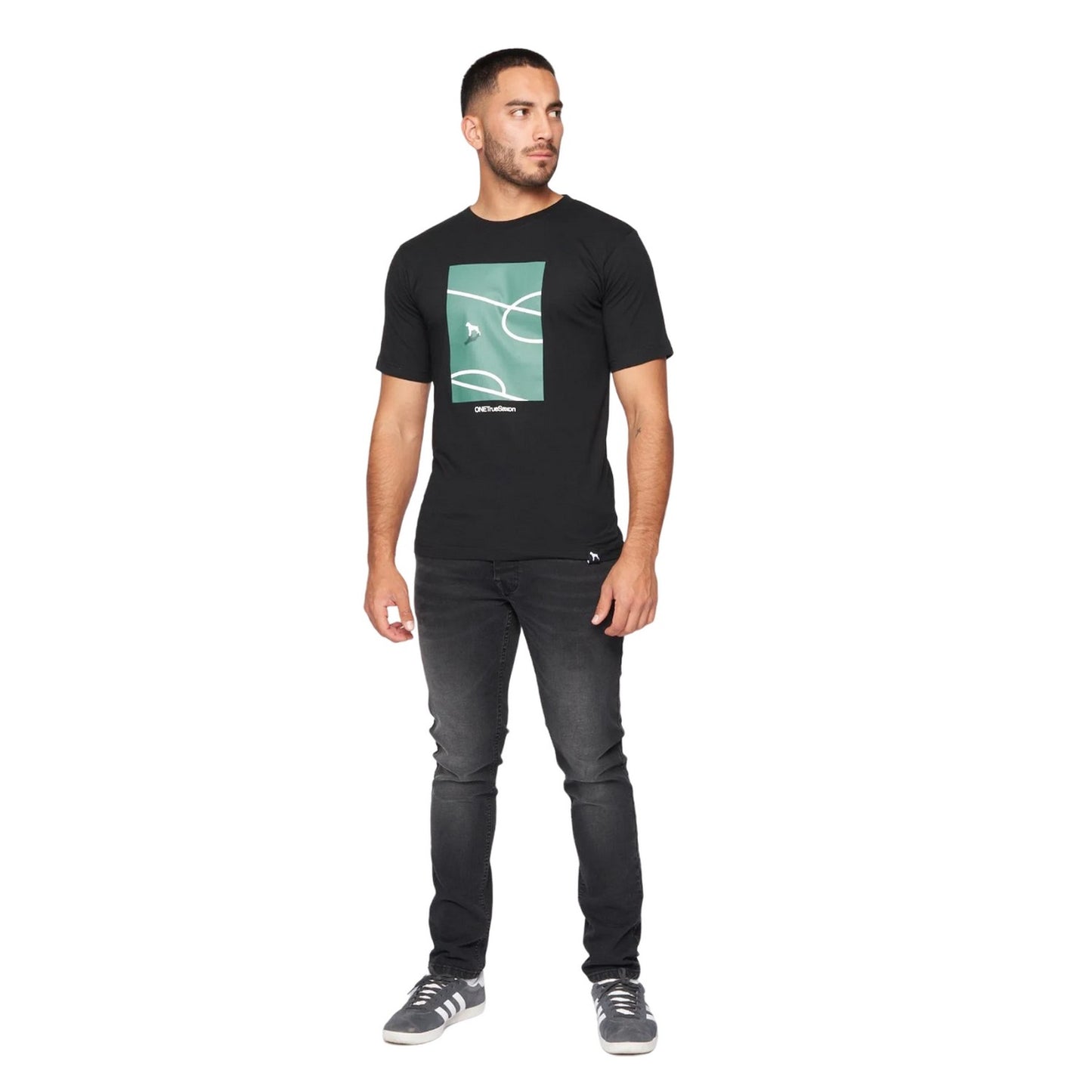 Black - Lifestyle - One True Saxon Mens Turf T-Shirt