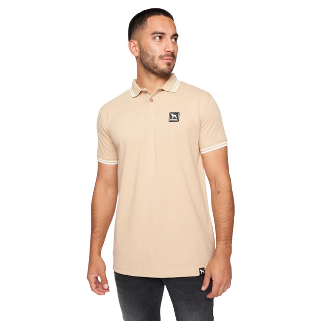 Sand - Front - One True Saxon Mens Dexon Polo Shirt