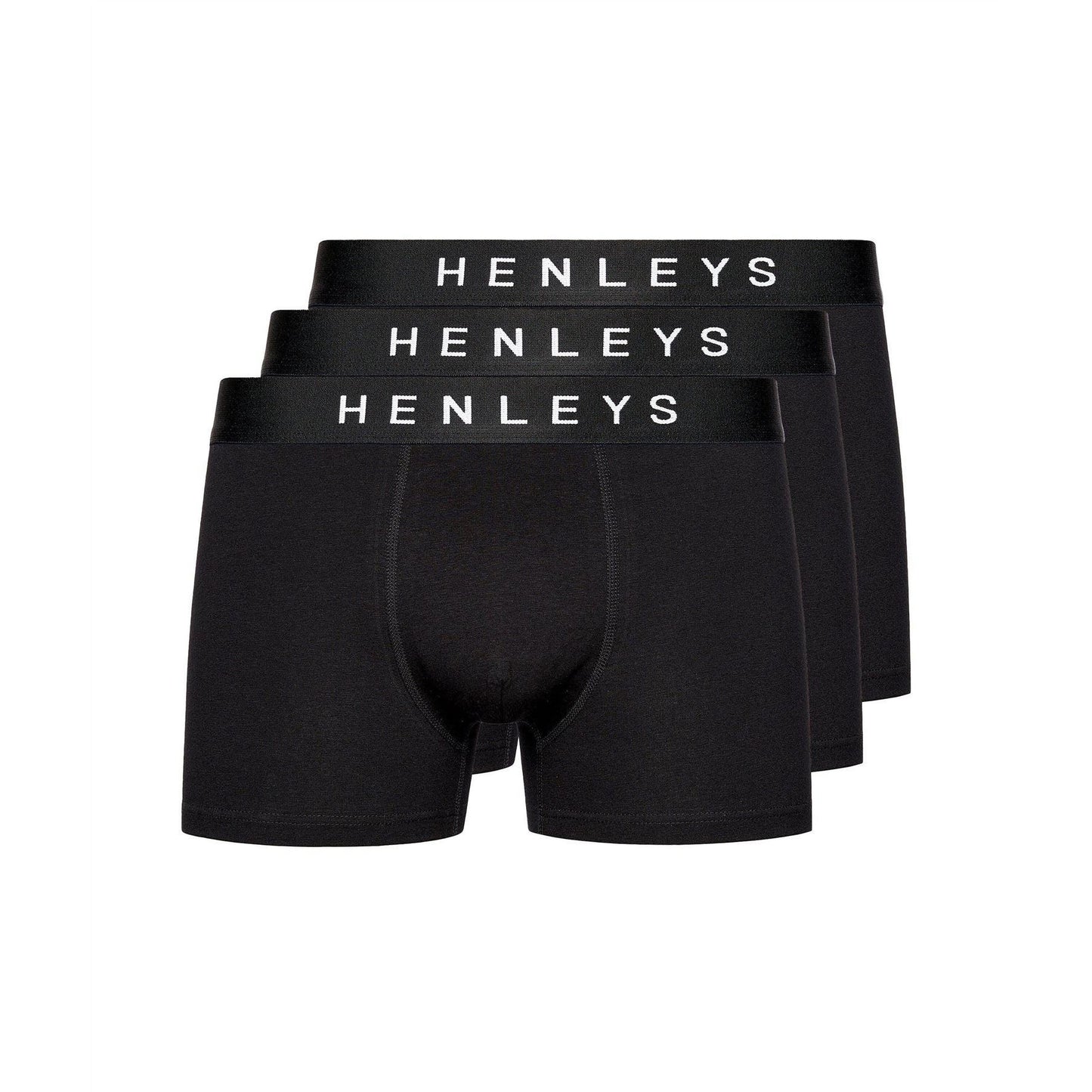 Black - Front - Henleys Mens Coalink Boxer Shorts (Pack of 3)