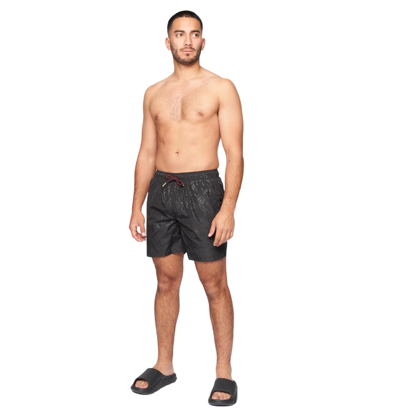 Black - Side - Glorious Gangsta Mens Haydn Swim Shorts
