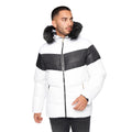 White - Front - Glorious Gangsta Mens Rocavin Short Puffer Jacket