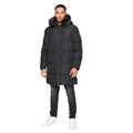 Black - Side - Glorious Gangsta Mens Omarez 2.0 Long Puffer Jacket