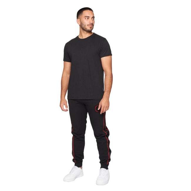 Black-Red - Side - Glorious Gangsta Mens Javier 3.0 Jogging Bottoms