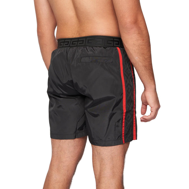Black - Back - Glorious Gangsta Mens Harlan Swim Shorts