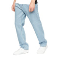 Light Wash - Side - Crosshatch Mens Tillman Stone Wash Baggy Jeans