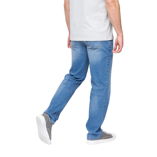 Light Wash - Back - Duck and Cover Mens Rushawn Relaxed Fit Jeans