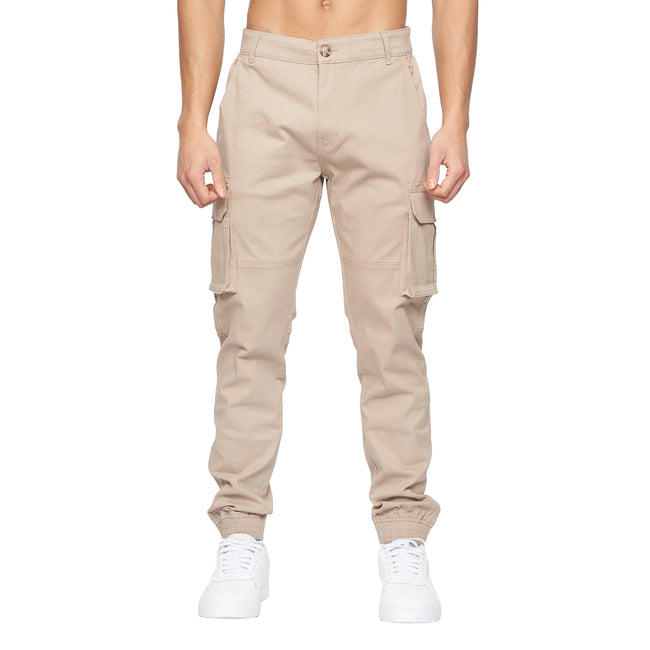 Stone - Front - Crosshatch Mens Frentons Cargo Trousers
