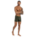 Olive - Close up - Kandor Mens Camobee Bamboo Boxer Shorts (Pack of 5)