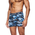 Blue - Back - Kandor Mens Camobee Bamboo Boxer Shorts (Pack of 5)