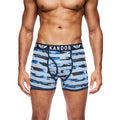 Blue - Side - Kandor Mens Camobee Bamboo Boxer Shorts (Pack of 5)