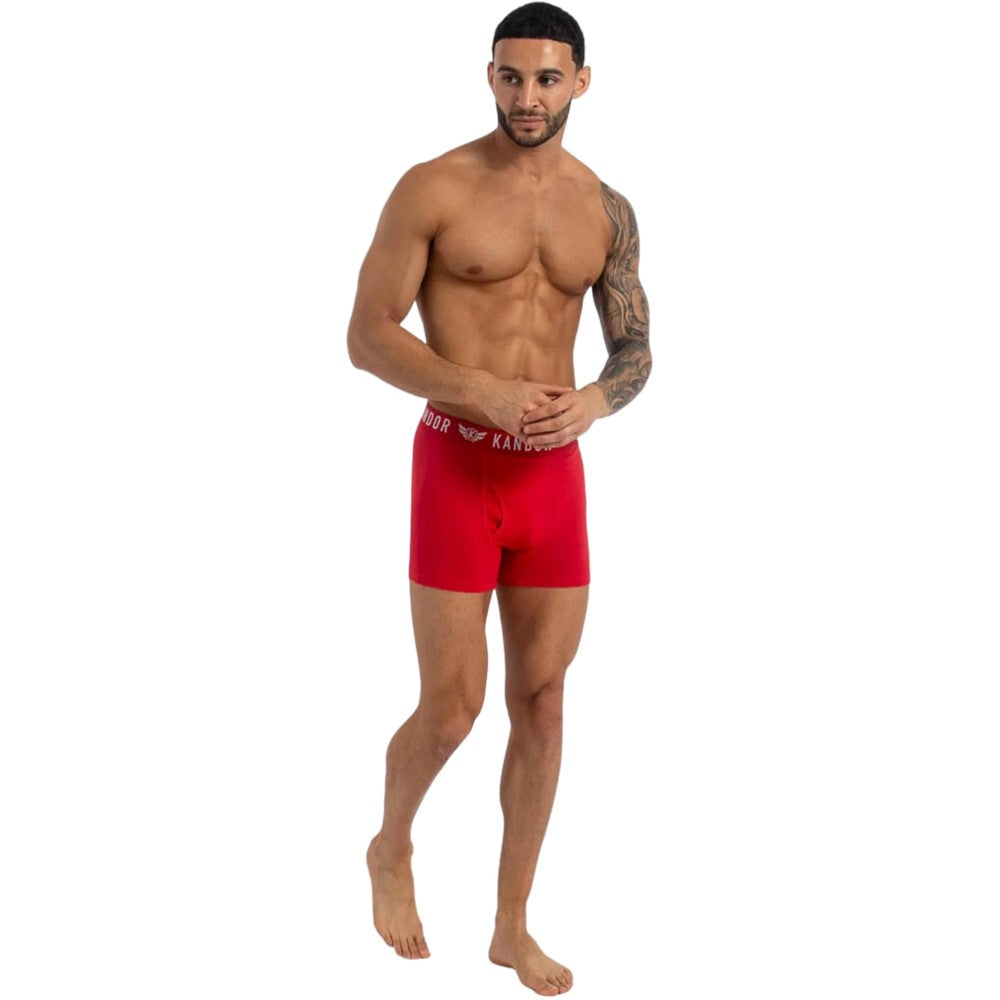Multicoloured - Side - Kandor Mens Quinfly Bamboo Boxer Shorts (Pack of 7)