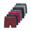 Multicoloured - Front - Kandor Mens Quinfly Bamboo Boxer Shorts (Pack of 7)