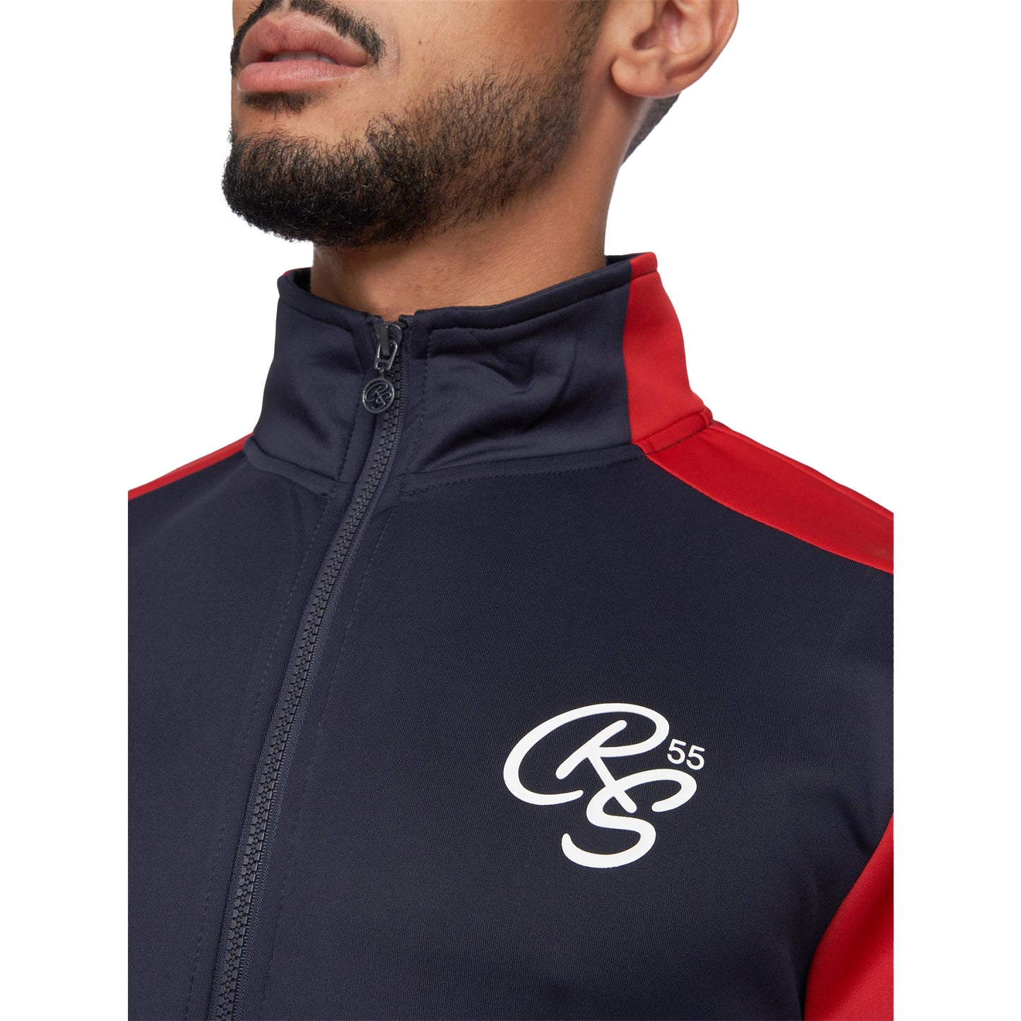 Navy-Red - Lifestyle - Crosshatch Mens Ezra Tracksuit