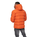 Burnt Orange - Back - Crosshatch Mens Tenthley Embossed Padded Jacket