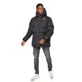 Black - Close up - Crosshatch Mens Squadage Panelled Jacket