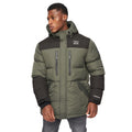 Olive - Front - Crosshatch Mens Squadage Panelled Jacket