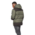 Olive - Back - Crosshatch Mens Squadage Panelled Jacket