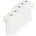 White - Front - Kandor Mens Dovar T-Shirt (Pack Of 5)