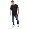 Black - Side - Kandor Mens Dovar T-Shirt (Pack of 5)